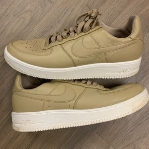 Nike Air Force One Mushroom Tan/White Sz 12